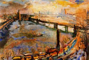 London, Panoramic of the Thames I (1926 - Oskar Kokoschka)